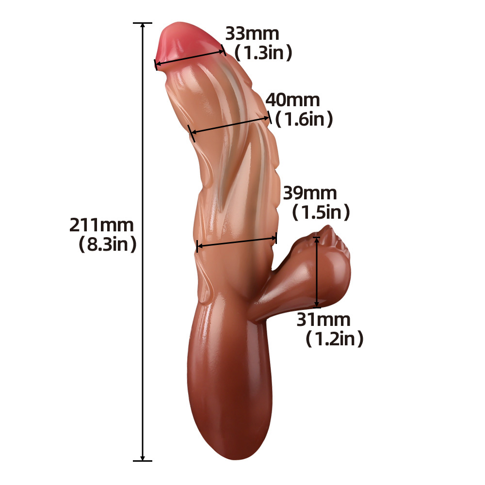 (image for) Testicle Realistic Dildo Rabbit Vibrator - 09