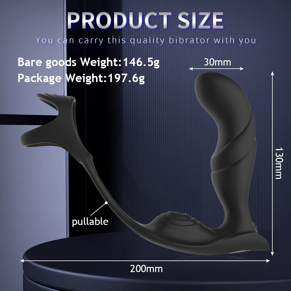 (image for) Black Whirlwind Vibrating Prostate Massager