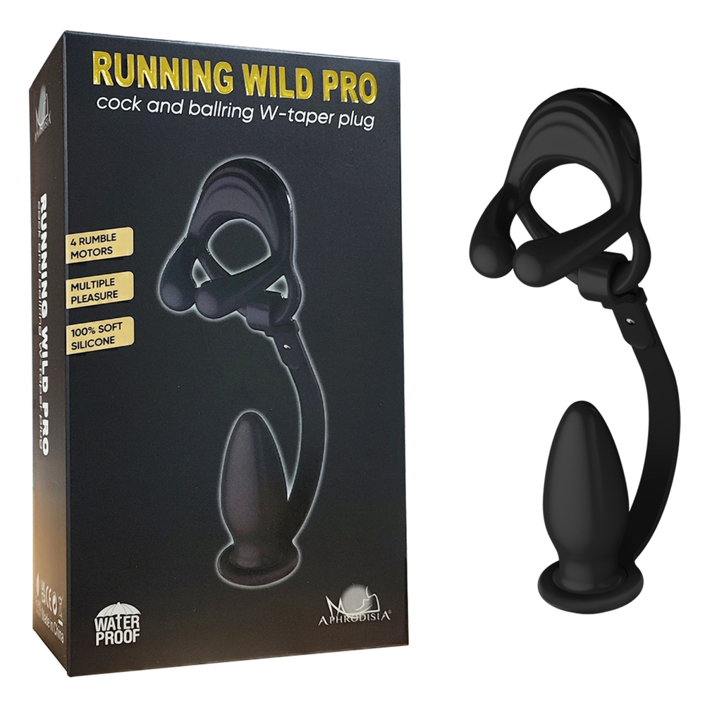 (image for) Silicone Vibrating Cock Ring with Anal Vibrator