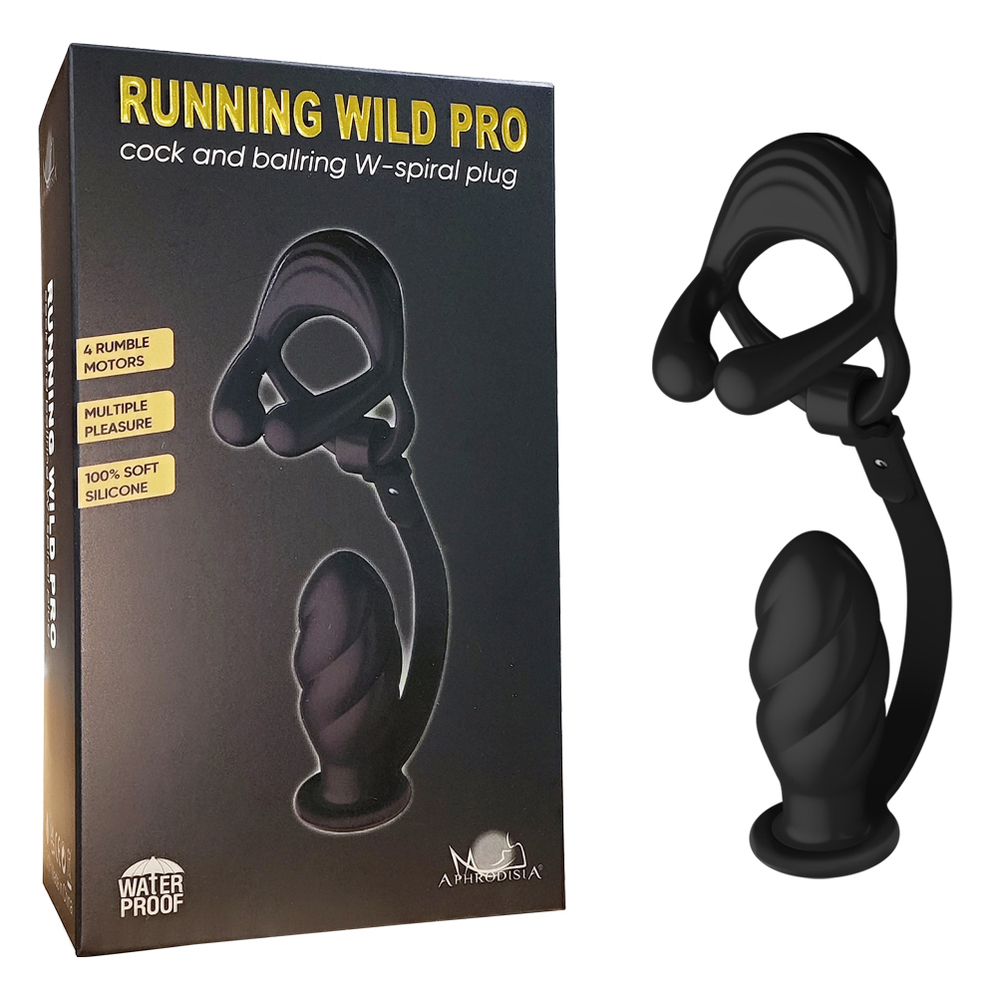 (image for) Silicone Vibrating Cock Ring with Thread Anal Vibrator