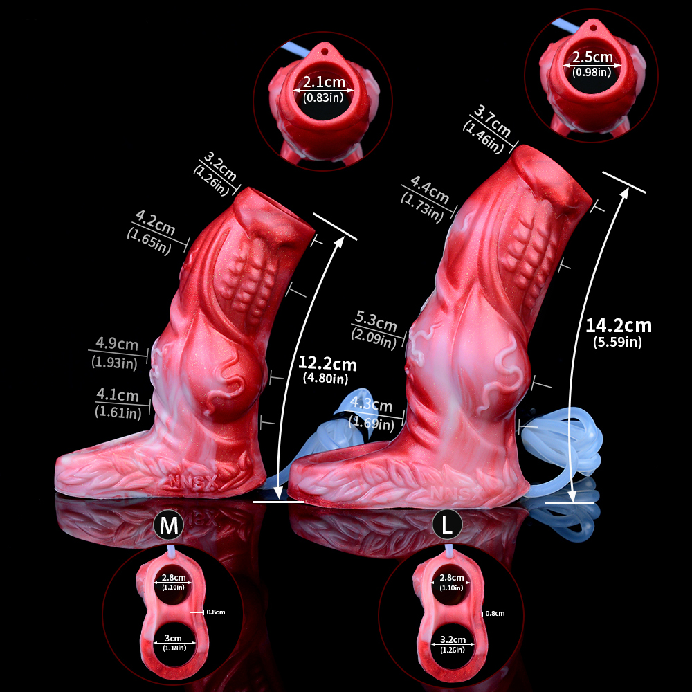 (image for) Squirting Flame Lifelike Penis Sleeve - A