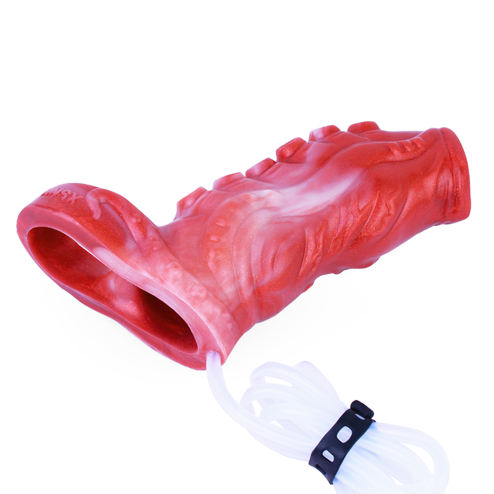 (image for) Squirting Flame Lifelike Penis Sleeve - C