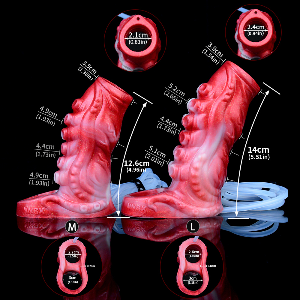 (image for) Squirting Flame Lifelike Penis Sleeve - C