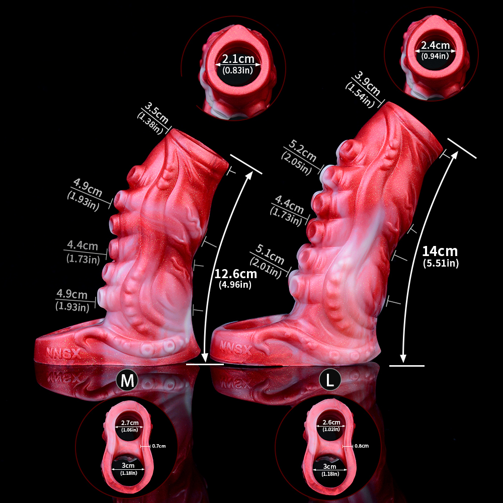 (image for) Flame Lifelike Penis Sleeve - C