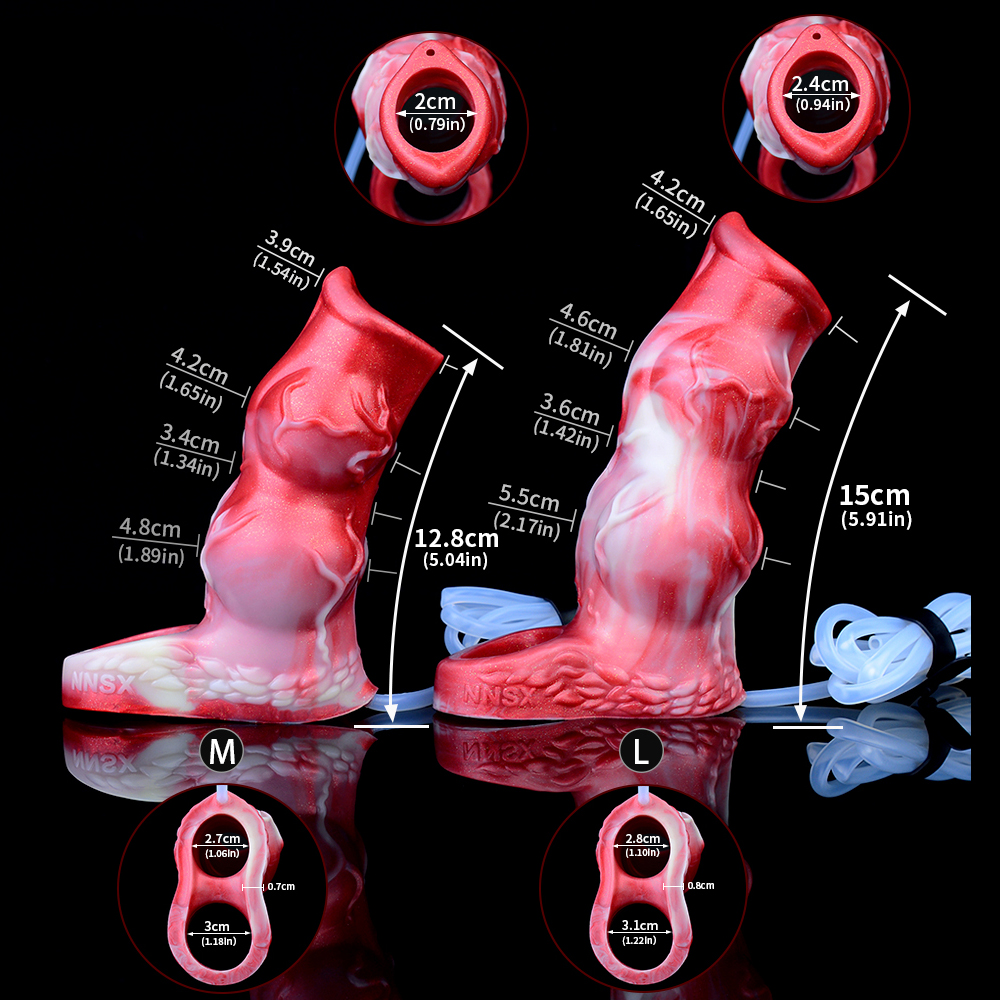 (image for) Squirting Flame Lifelike Penis Sleeve - E