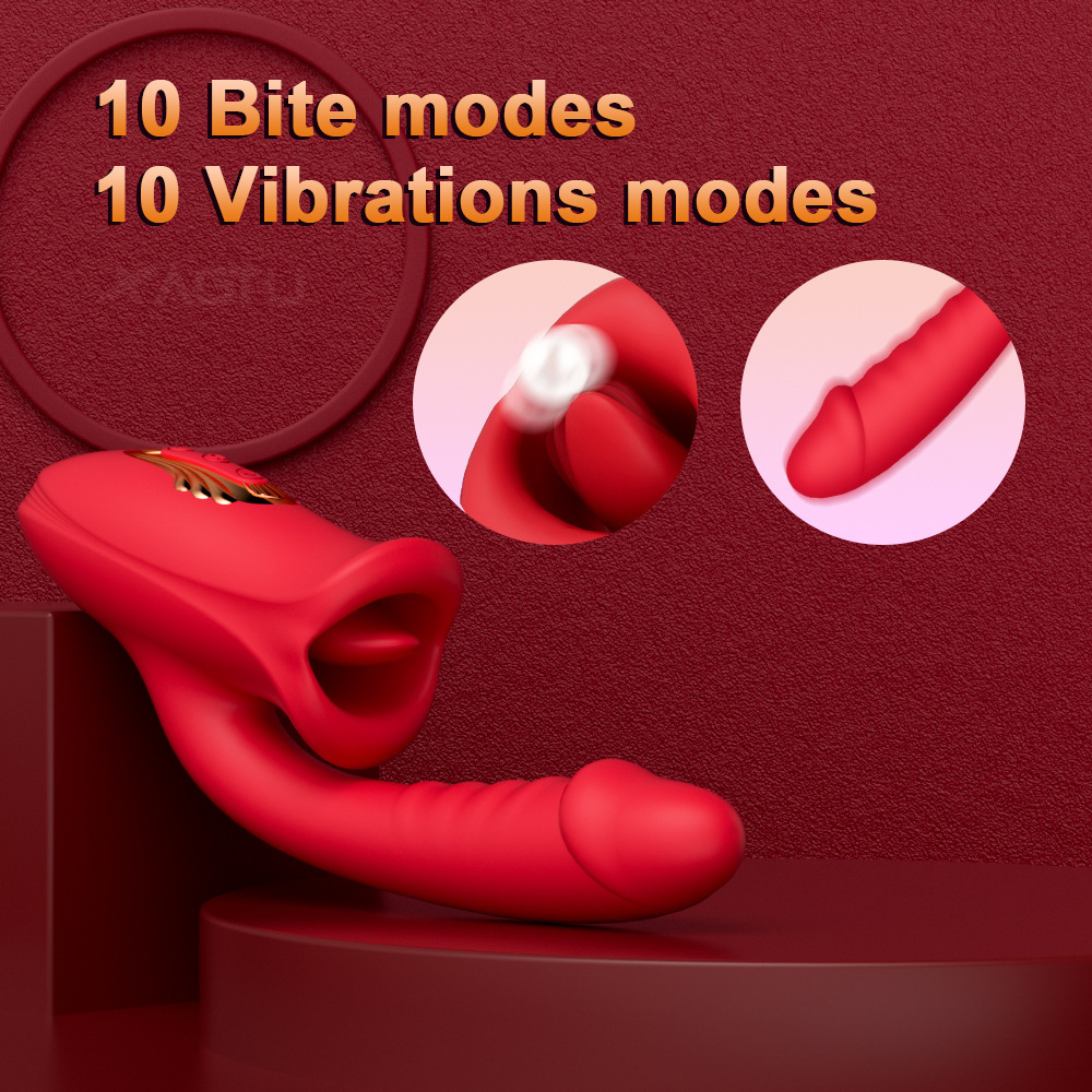 Tongue Rose Realistic Dildo Vibrator
