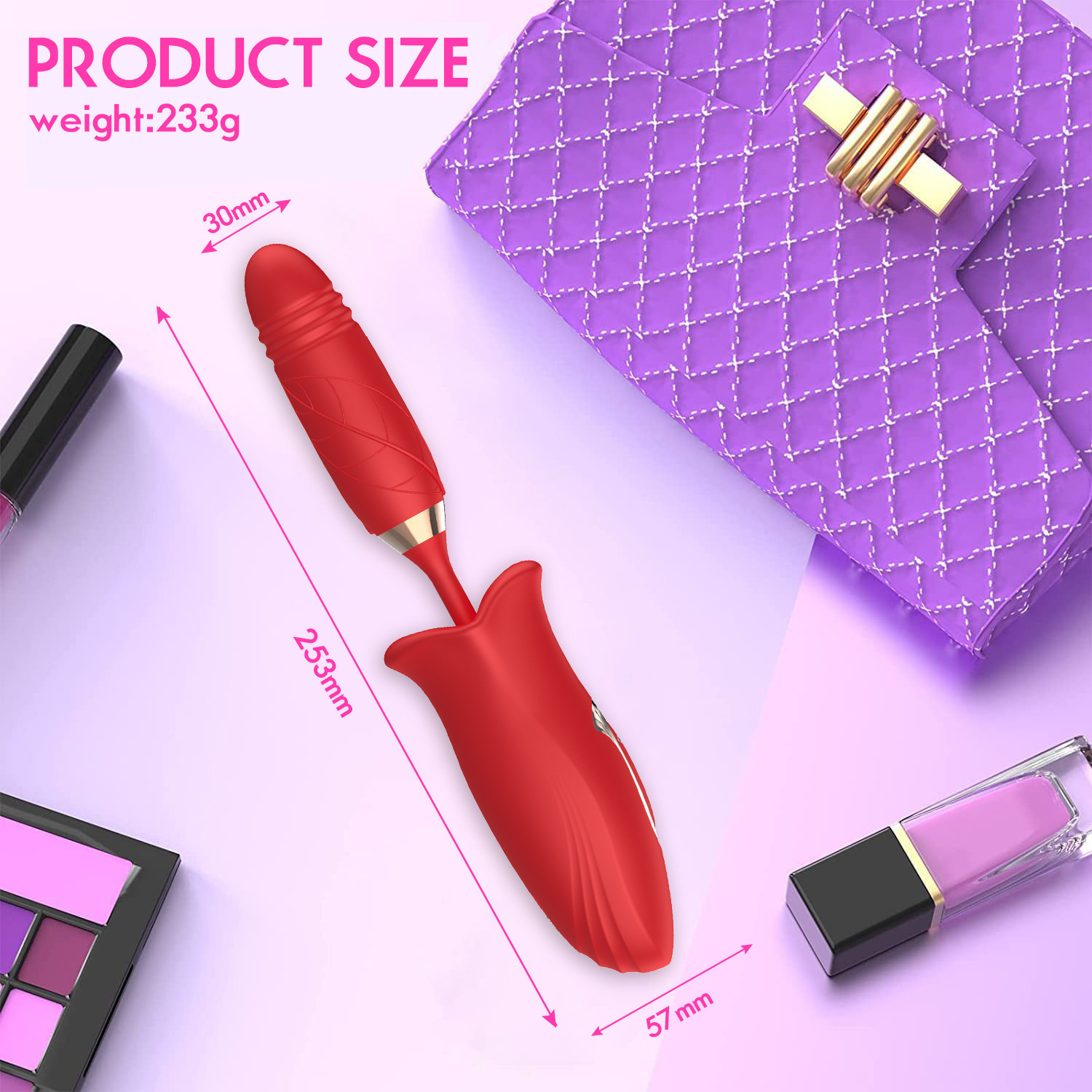 (image for) Biting thrusting Rose Vibrator