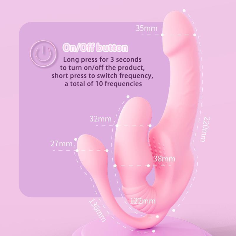(image for) Clit Anal Vibrator G-Spot Dildo Strap On