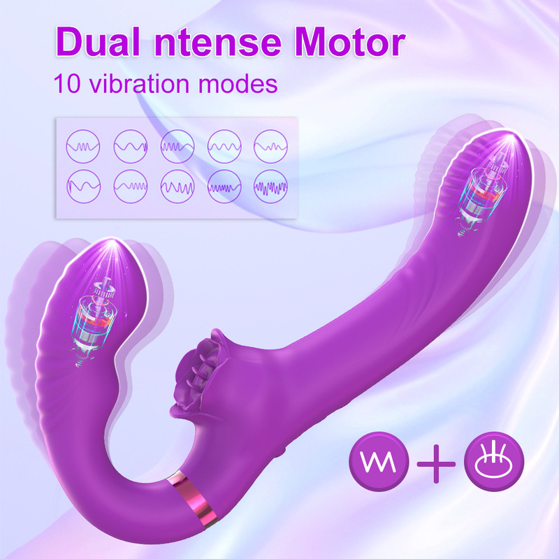 (image for) Rose Clit Stimulator Dual Motor Shock Panty Vibrator