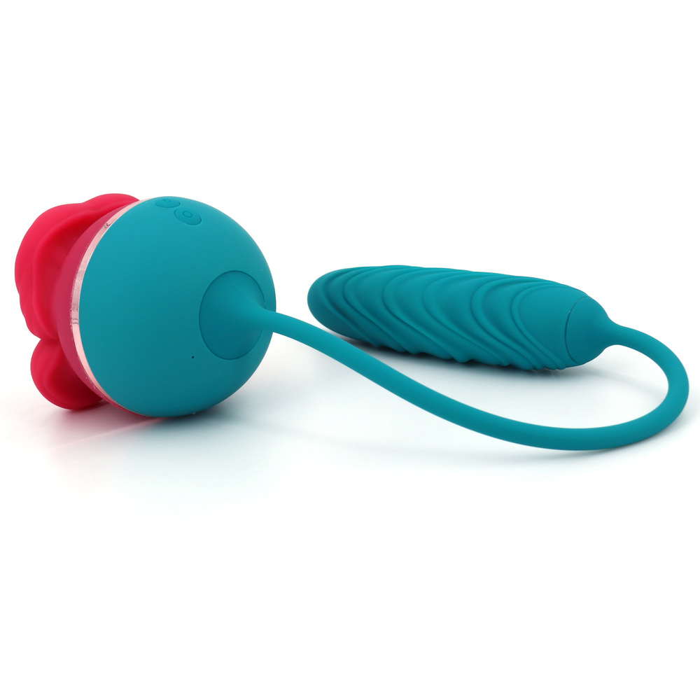 (image for) Big Mouth 3in1 Rose Shaped Thrusting Vibrator