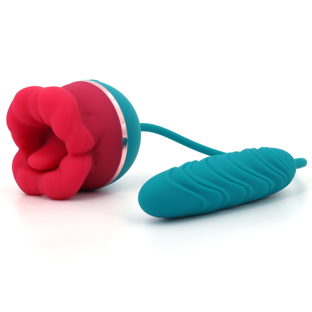 (image for) Big Mouth 3in1 Rose Shaped Thrusting Vibrator