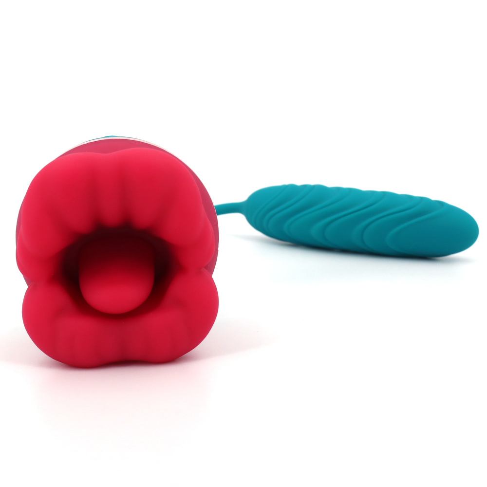 (image for) Big Mouth 3in1 Rose Shaped Thrusting Vibrator