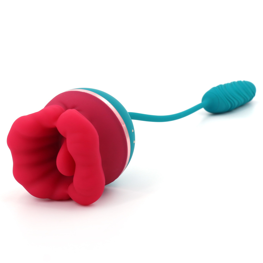 (image for) Big Mouth 3in1 Rose Shaped Thrusting Vibrator