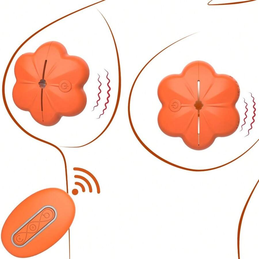 (image for) Flower Remote Control Breast Vibrator