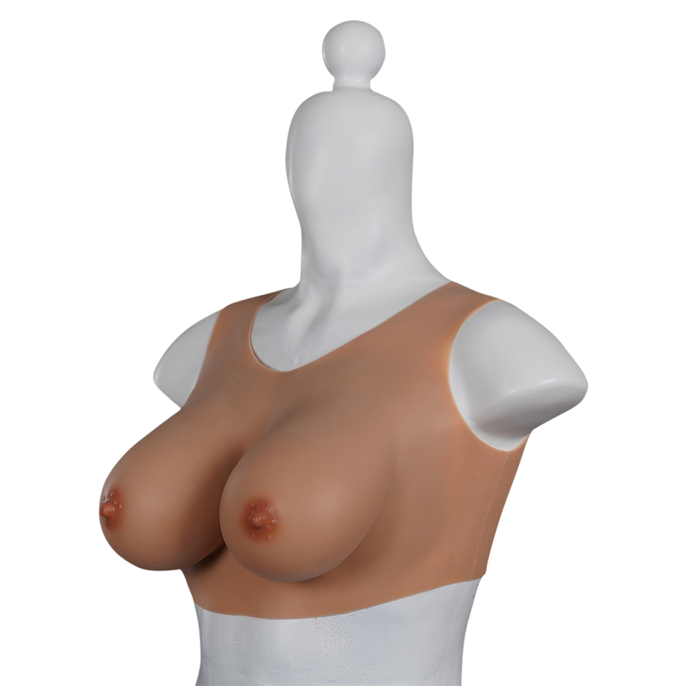 (image for) Round Collar Crossdresser Breast Forms - Silicone