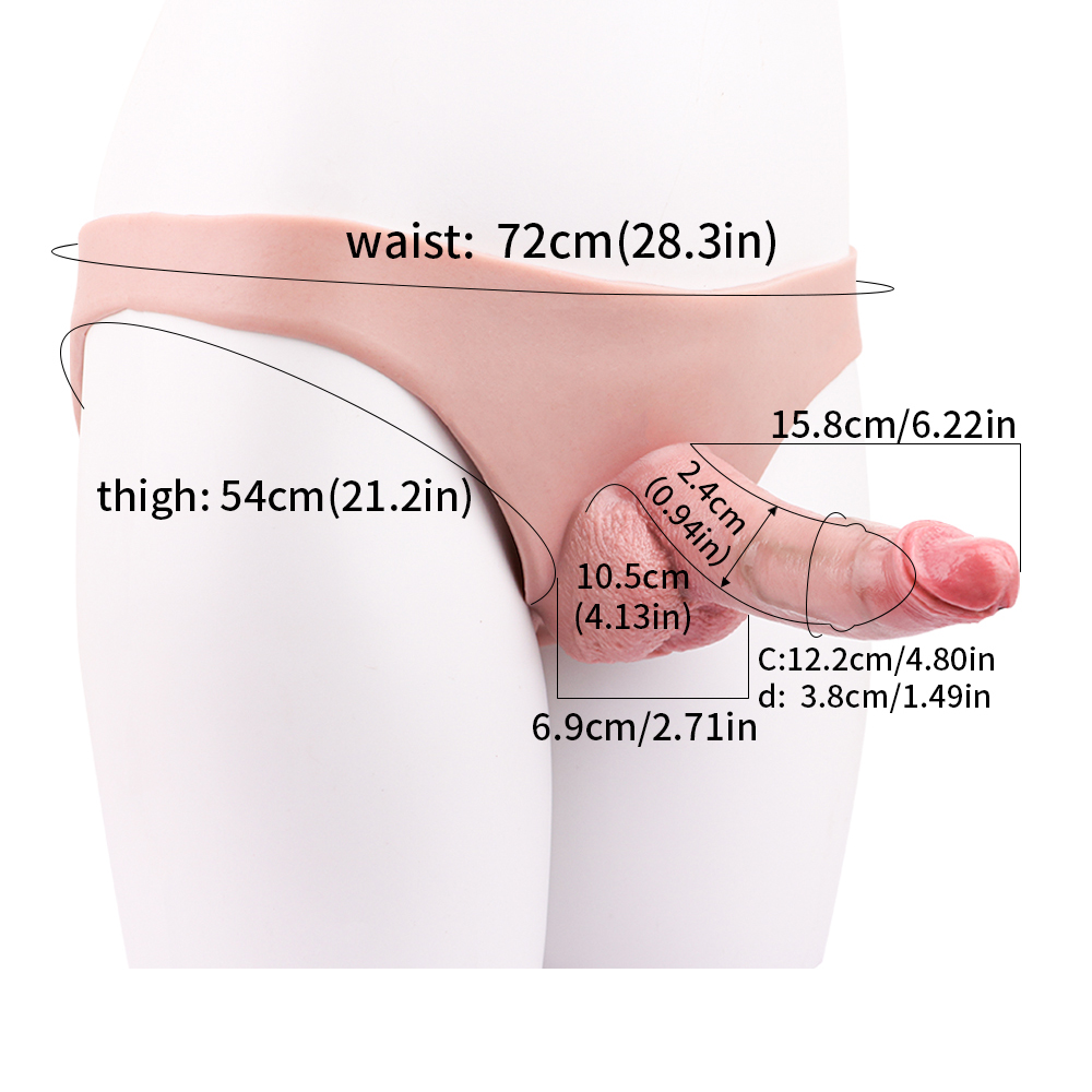 (image for) Strap-On Realistic Dildo Sleeve Panties