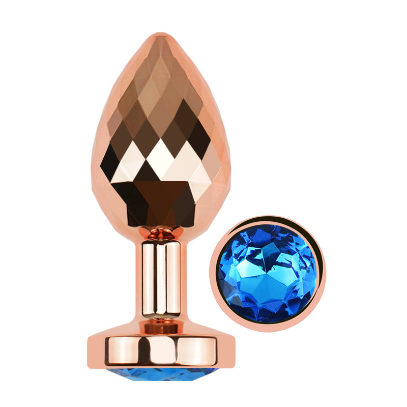 (image for) Gold Metal Anal Plug Diamond Pattern