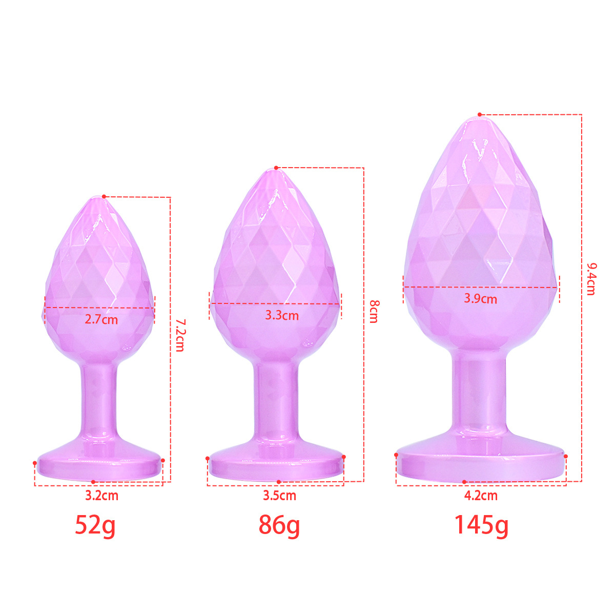 (image for) Diamond Pattern Steel Anal Plug