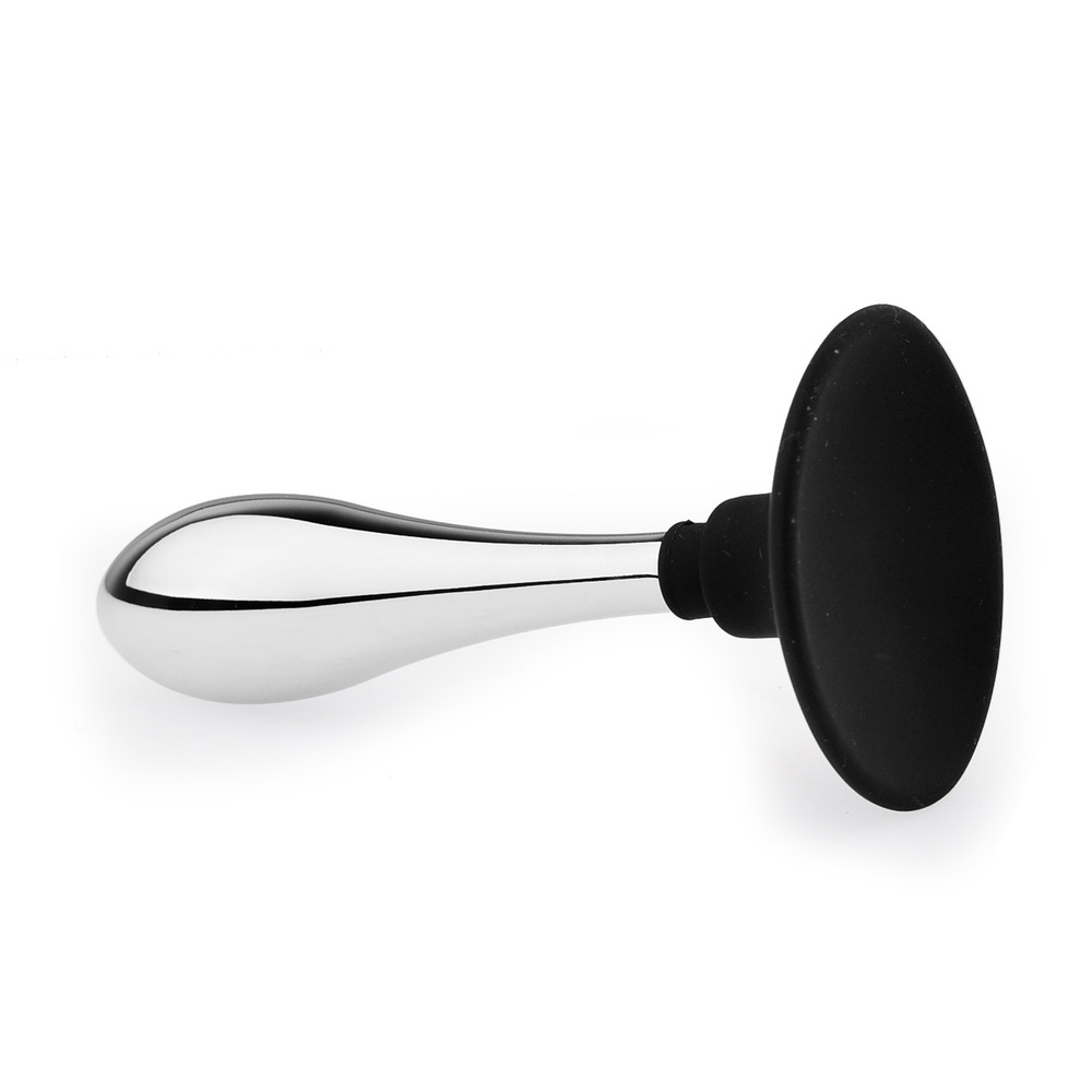 Detachable Silicone Sucker Metal Butt Plug