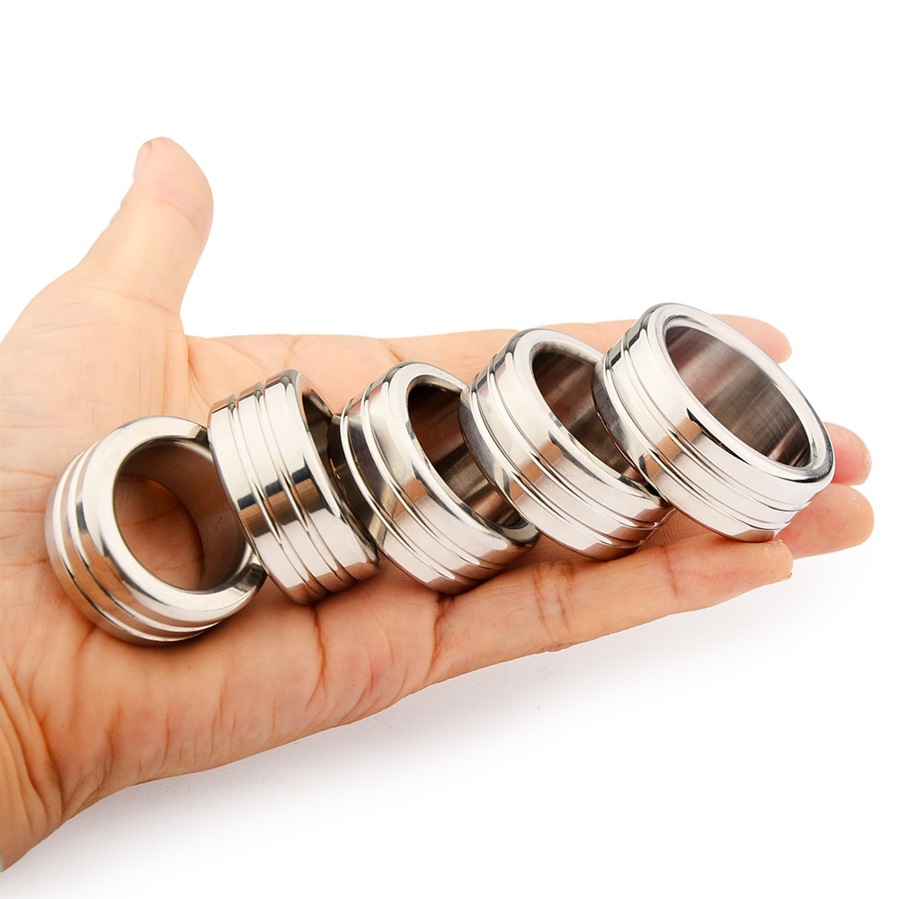 Heavy Duty Stainless Steel Cock Ring - 2 Ring