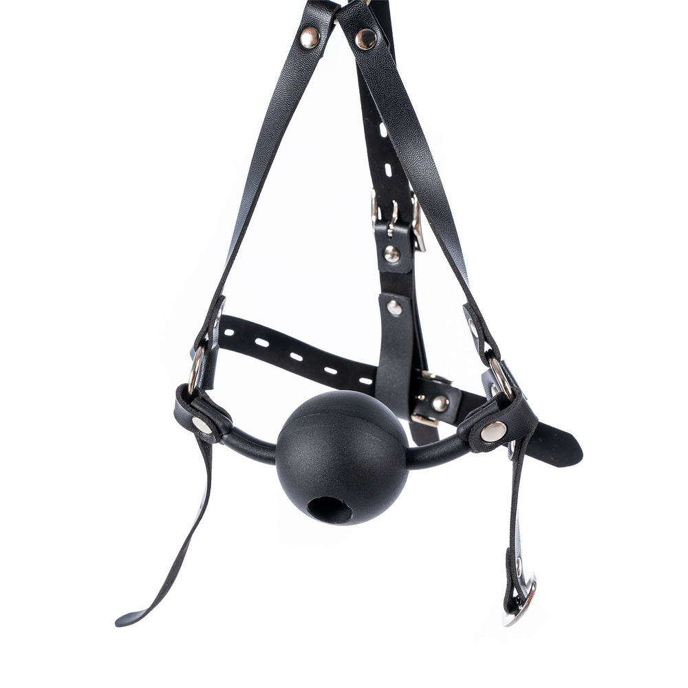 (image for) Silicone Hollow Mouth Gag With Harness