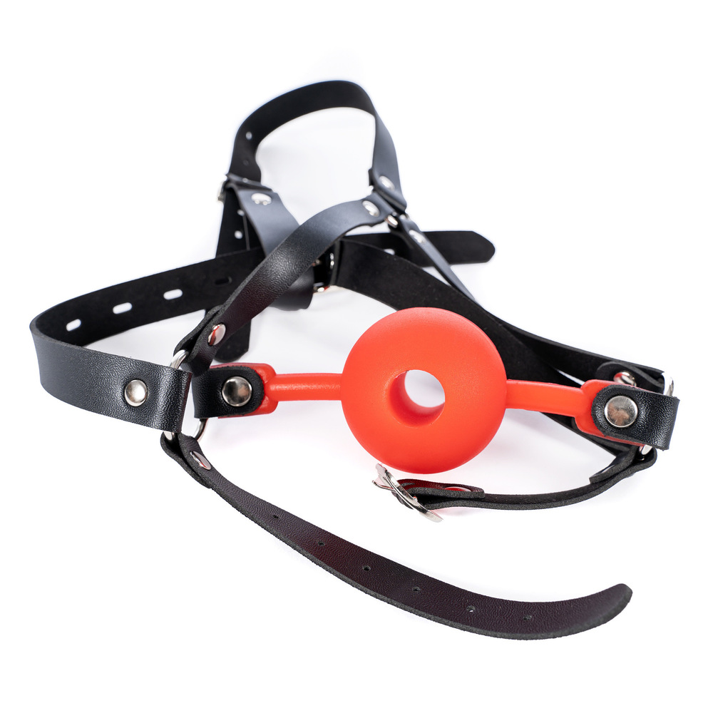 (image for) Silicone Hollow Mouth Gag With Harness