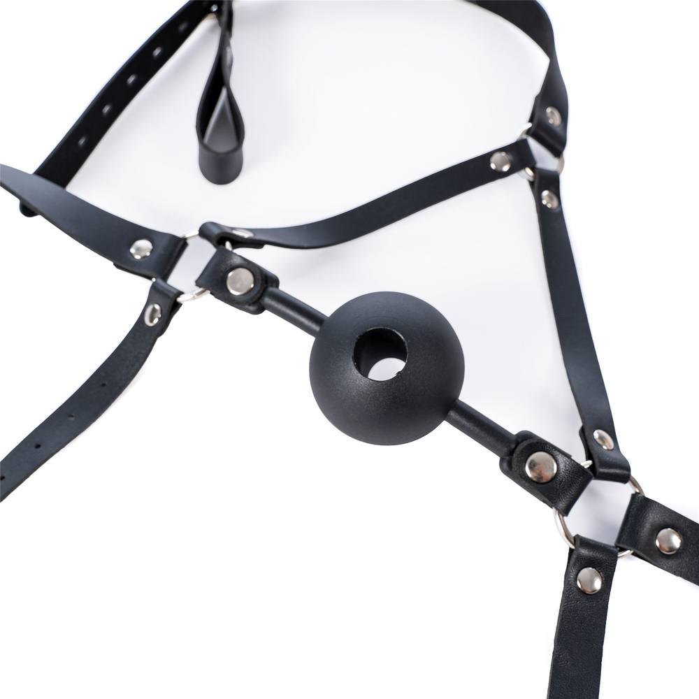(image for) Silicone Hollow Mouth Gag With Harness