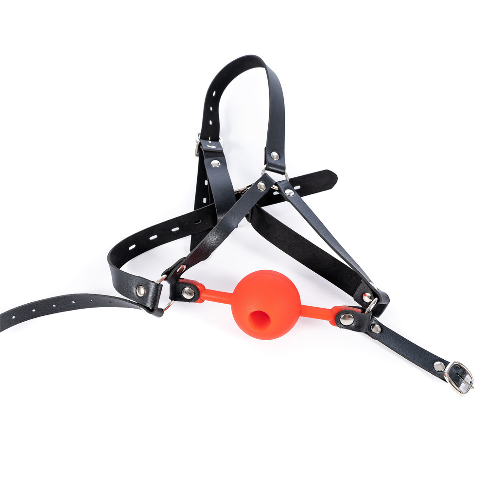 (image for) Silicone Hollow Mouth Gag With Harness