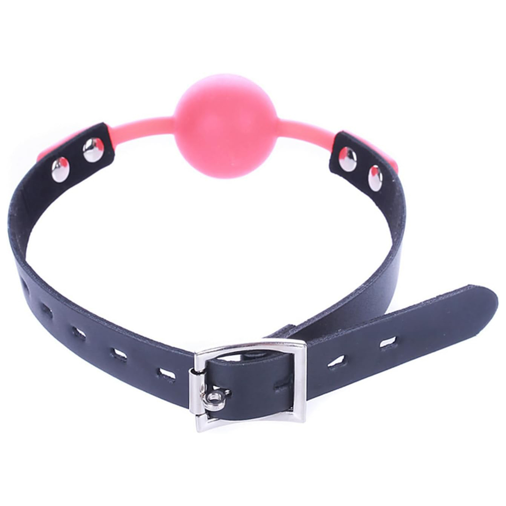 (image for) Faux Leather Silicone Ball Gag