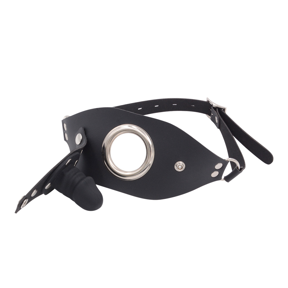 (image for) Leather Head Strap with Penis Gag
