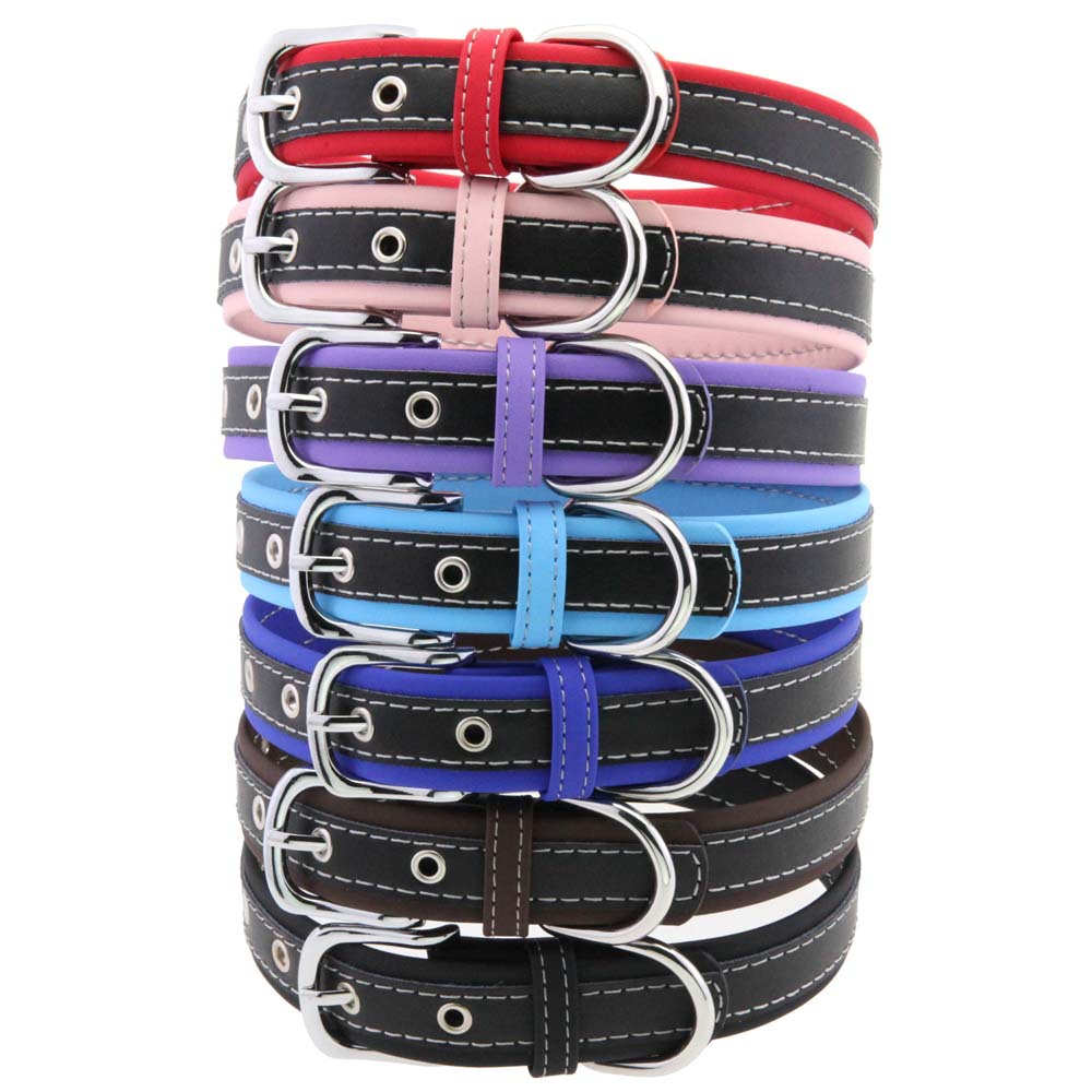 Padded Contrast Leather Collars