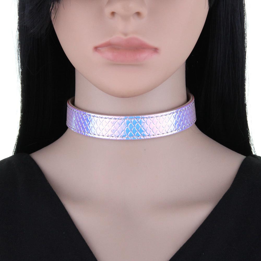 Magic Laser Fish Scale Punk Collar