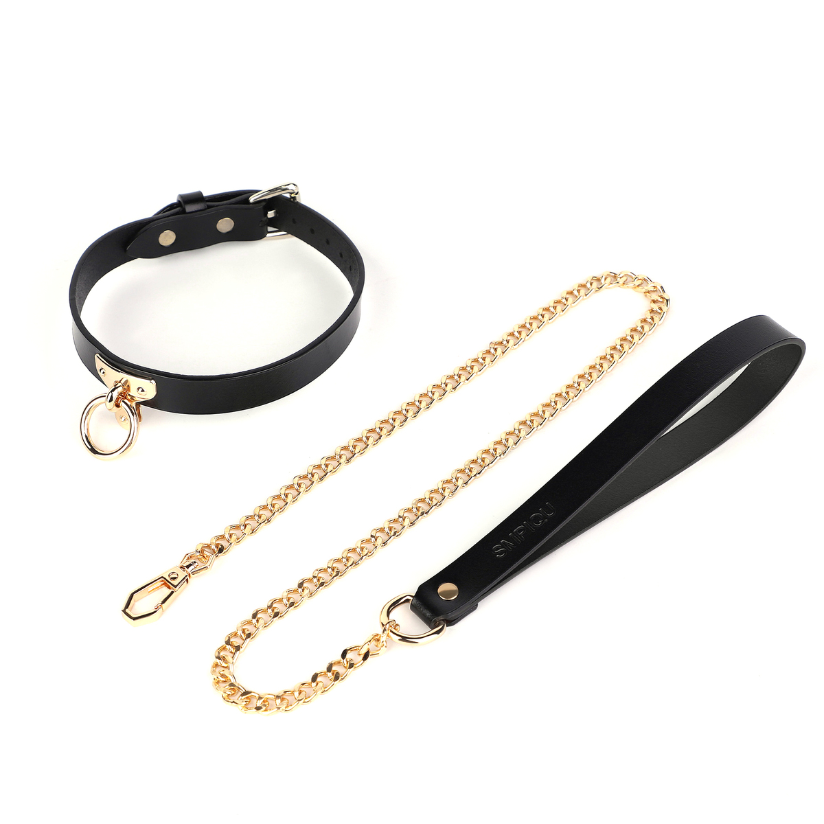 T Ring Neck Collar With Leash