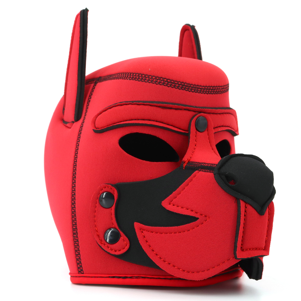 (image for) Puppy Play Fetish Hood Cosplay Red