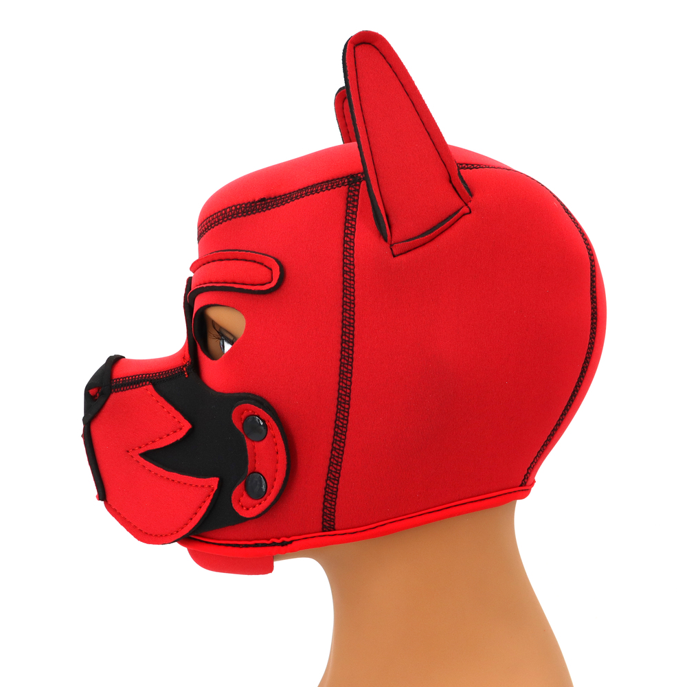 (image for) Puppy Play Fetish Hood Cosplay Red