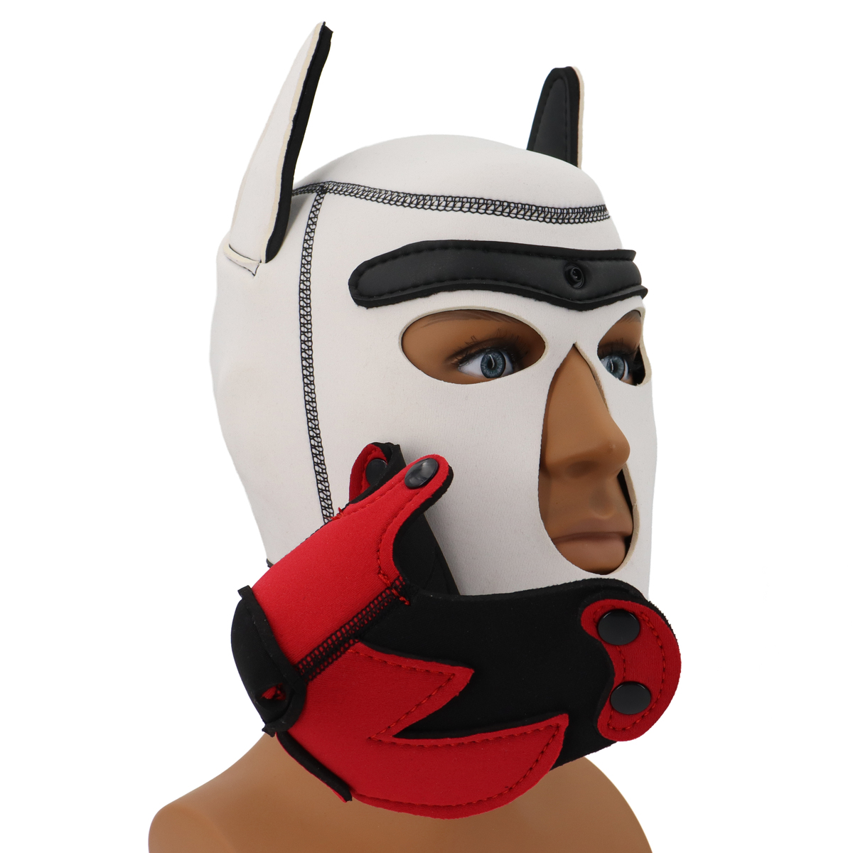 (image for) Puppy Play Fetish Hood Cosplay Red Muzzle