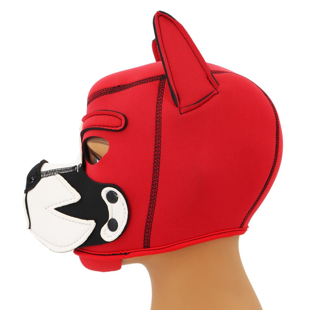 Puppy Play Fetish Hood Cosplay White Muzzle