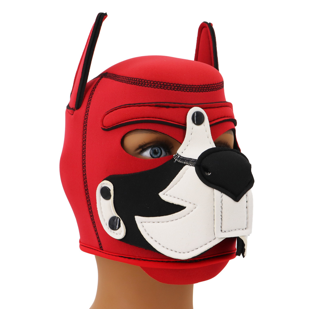 (image for) Puppy Play Fetish Hood Cosplay White Muzzle