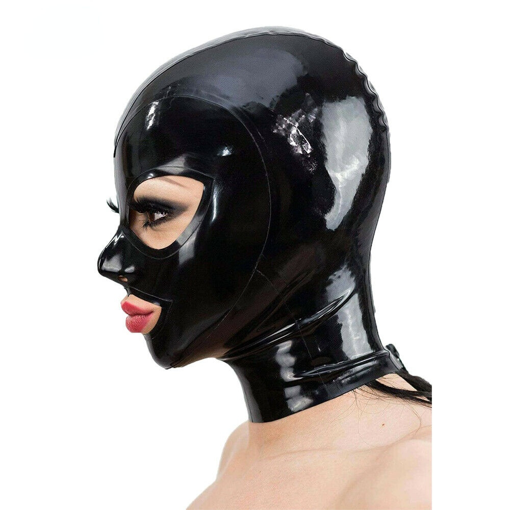 (image for) Latex Hood Open Eyes And Mouth
