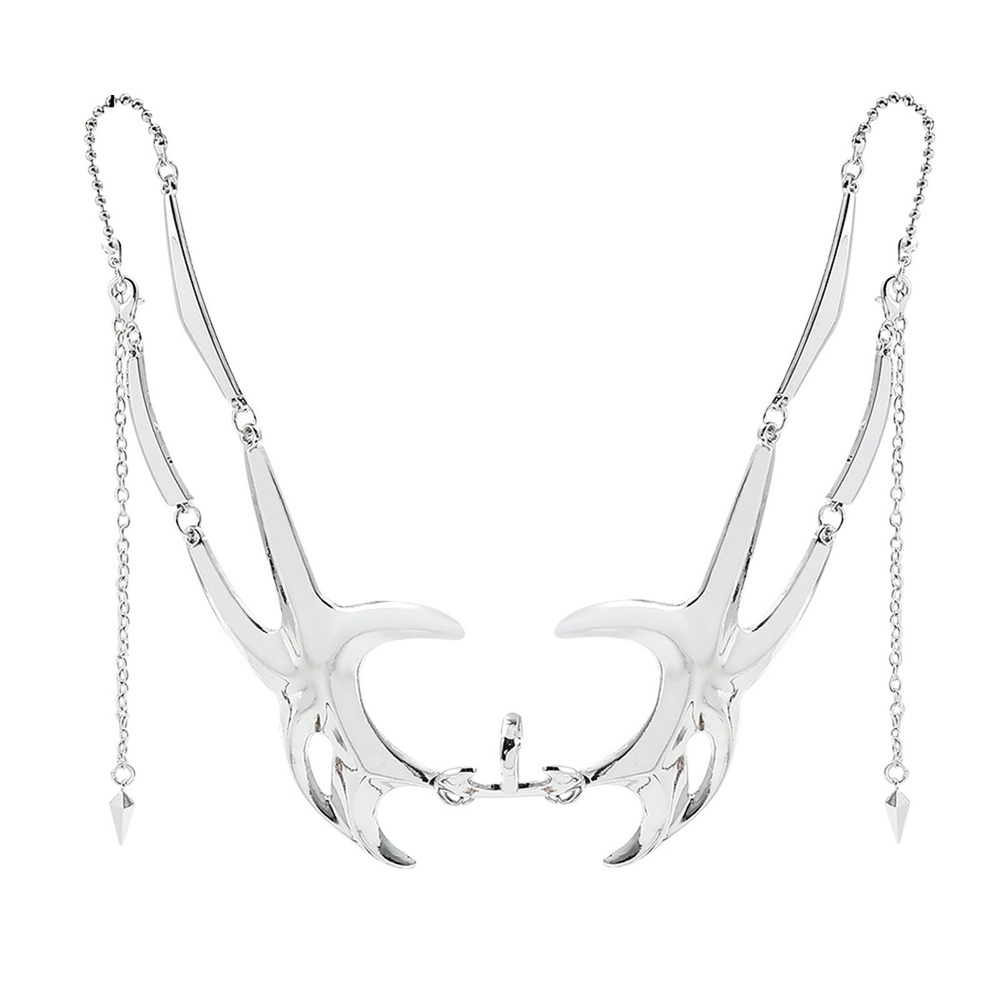 (image for) Gothic Mecha Ornament Face Earrings