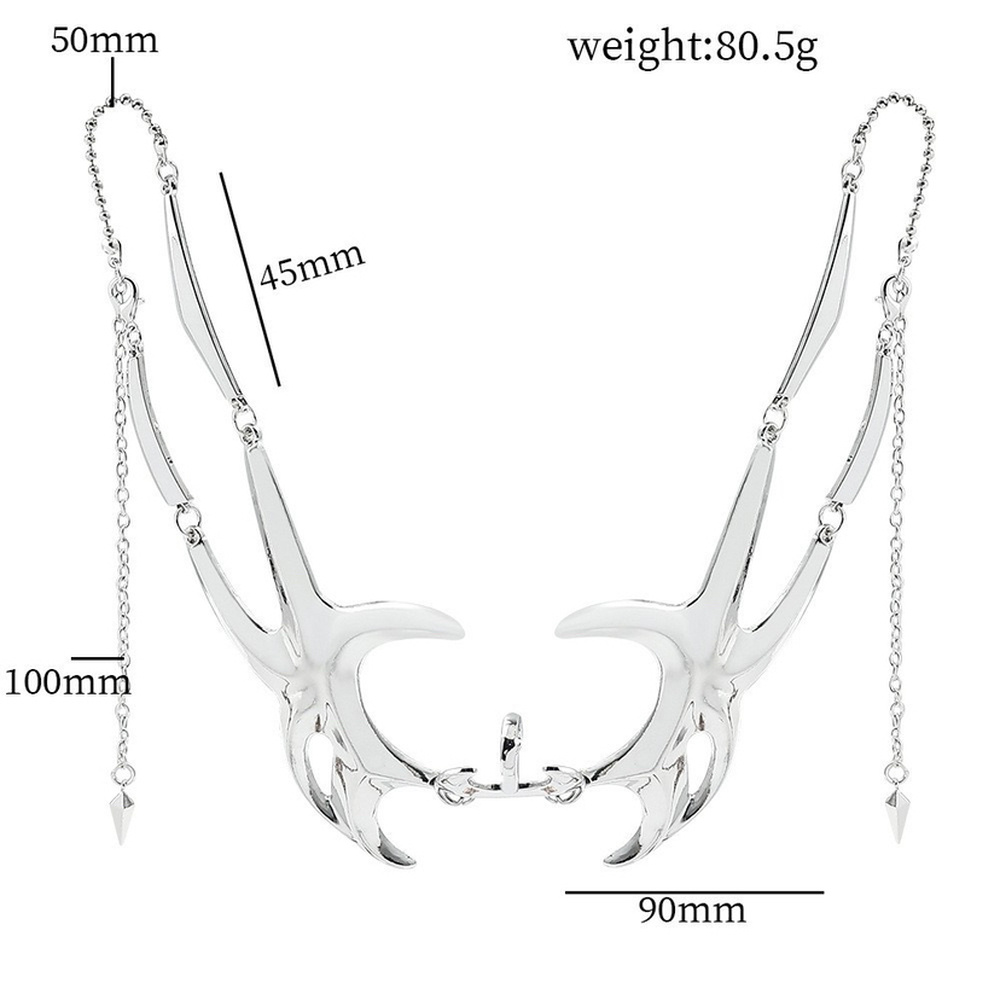 (image for) Gothic Mecha Ornament Face Earrings