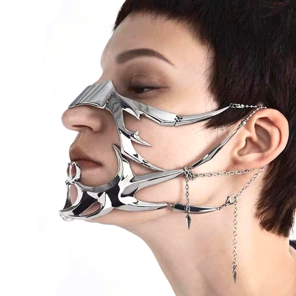 Halloween Party Prom Metal Mask Set