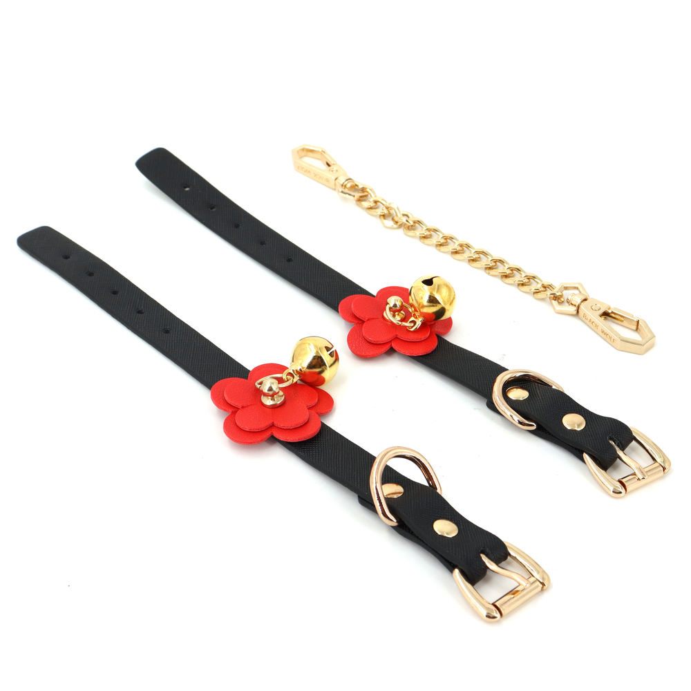 Flower Handcuffs With Bell