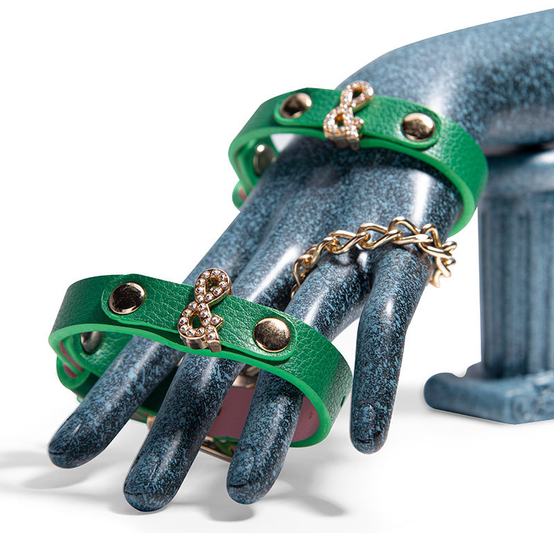 Green Leather Wrap Bracelet