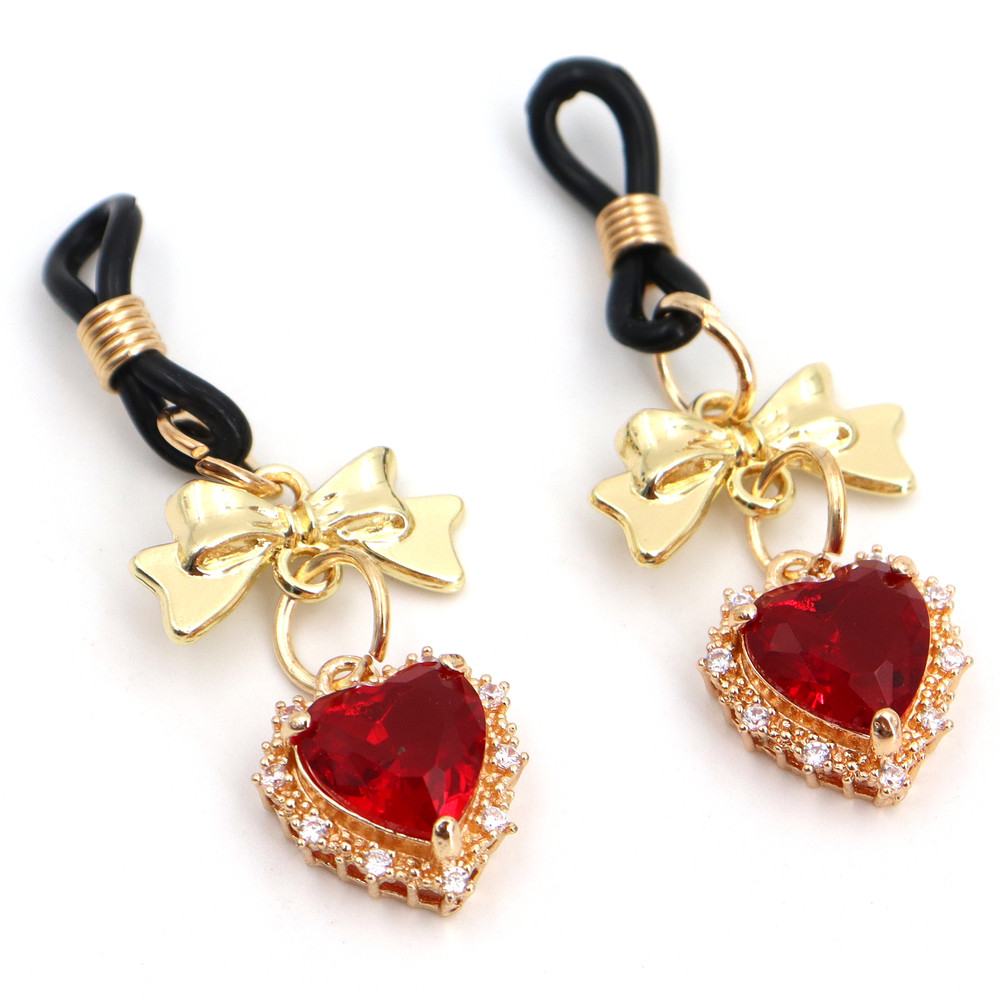 (image for) Metal Heart Shaped Non-Piercing Nipple Clamps