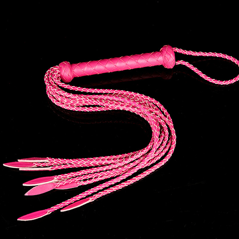 (image for) Premium Leather Cat O' Nine Tails Whip - 80cm