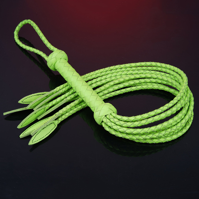 (image for) Premium Leather Cat O' Nine Tails Whip - 64cm
