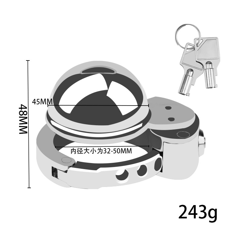 (image for) CB Chastity Lock Cock Cage - Adjustable Ring