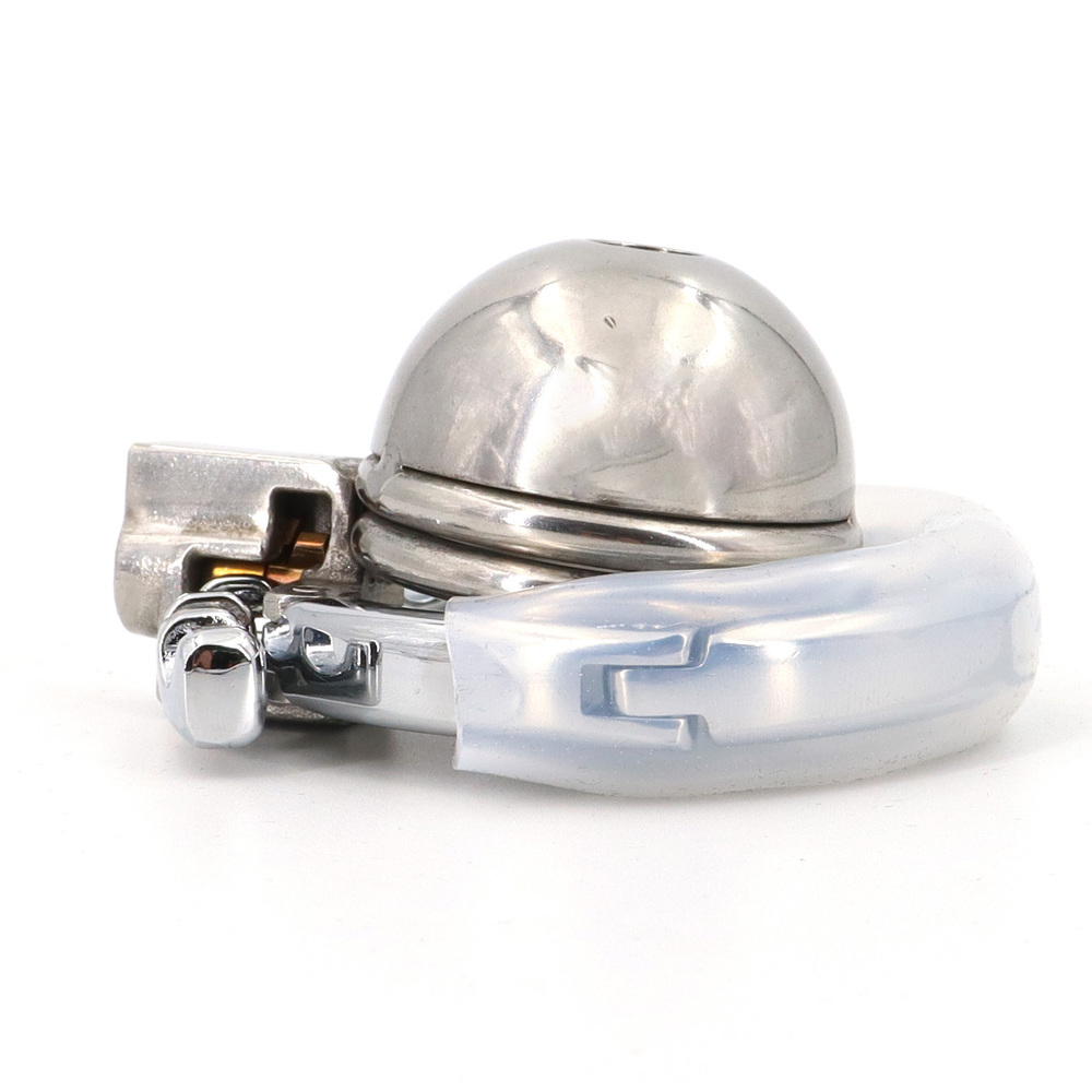 (image for) Round Lid Gear Ring Metal Chastity Cage
