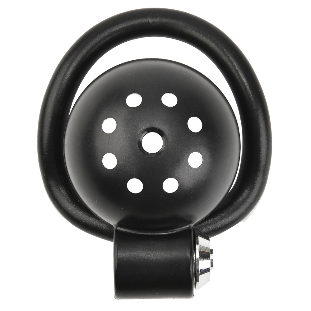 (image for) Button Lock Chastity Cage With Metal Penis Plug
